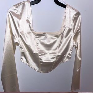 h&m satin corset top